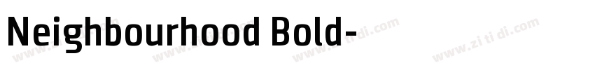 Neighbourhood Bold字体转换